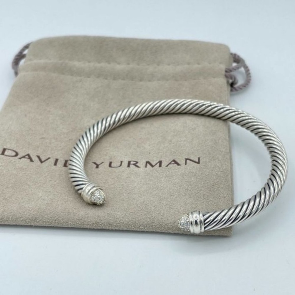 David Yurman 5mm Pave Diamond CableClassic Bracele